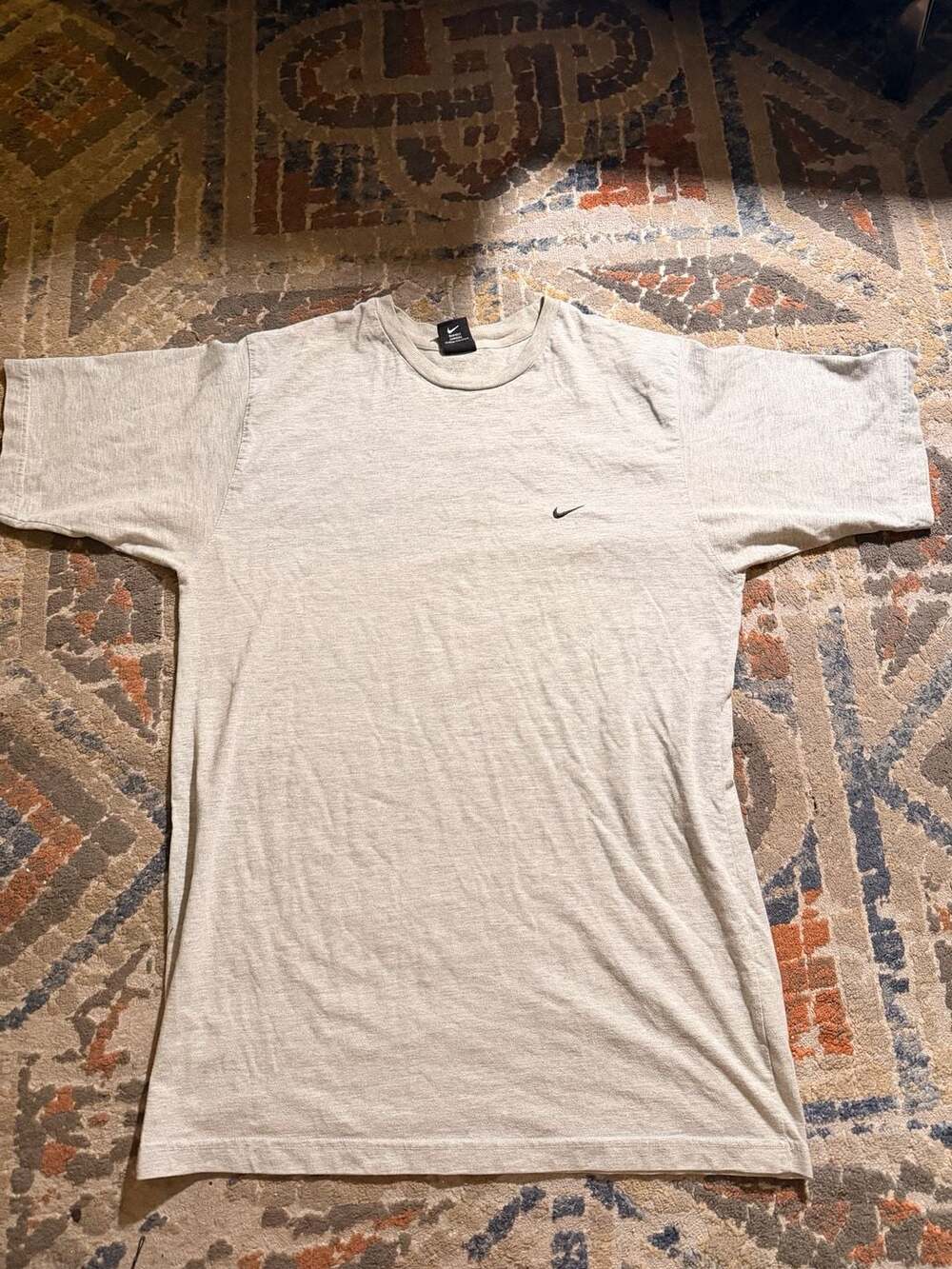 Vintage 90s Nike Grey Tag Embroidered Swoosh Heather Grey T-Shirt size large